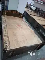 Bed cot double brand new in workshop with full heavy legs good looking