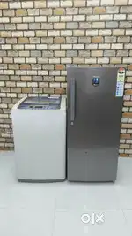 Haier single door refrigerator and lg blue and white top load combo