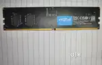 New Crucial RAM 8GB DDR5 4800MHz CL40 Desktop Memory CT8G48C40U5 Black