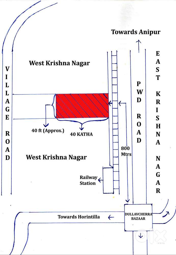 LANE FOR SALE AT 30000 PER KATHA (720 SQFT = 1 KATHA))