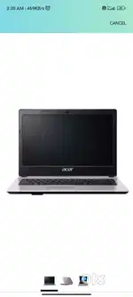 Acer laptop i3 7th gen r gb ram 1tb hdd . Acer laptop Z 285