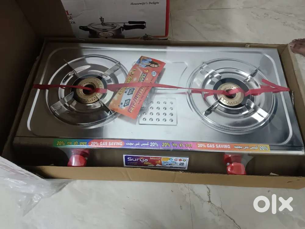 New Lp gas stove and pressure cooker never use