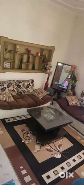 Sofa with dining table