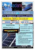 Solar plant installation and Techaian