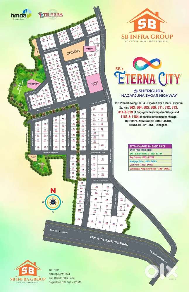 HMDA & RERA Approved Open Plots – Seriguda, Near ORR Exit 14