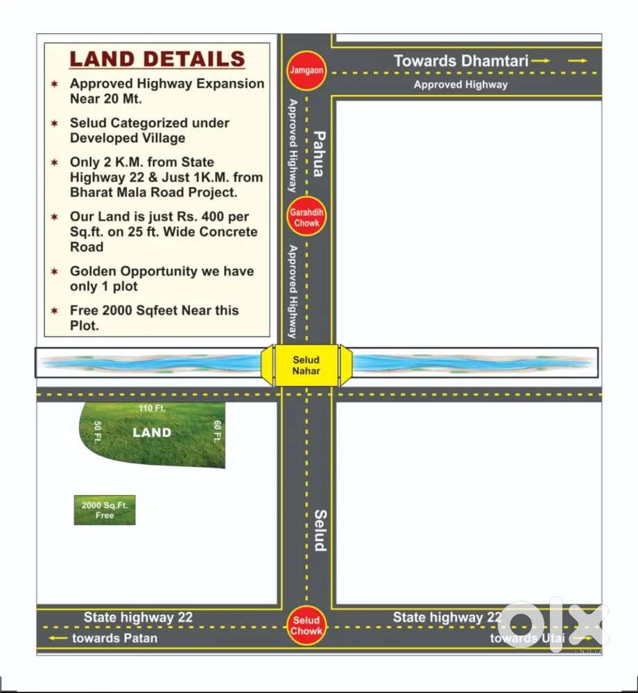 Argent sale farmhouse plot near selud