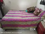 Mattress 4*6 ft + 3 pillows + double 6*6 bed sheet + velvet blanket