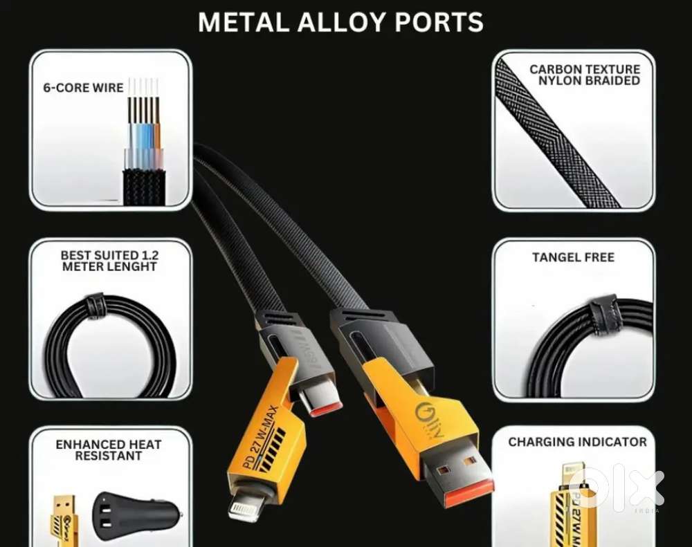 OlivLife 4 IN 1 Charging Cable 65W