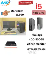Keyboard Mouse  Ram - 8GB DDR3  Hard Disk - 500GB  Cash on home delive