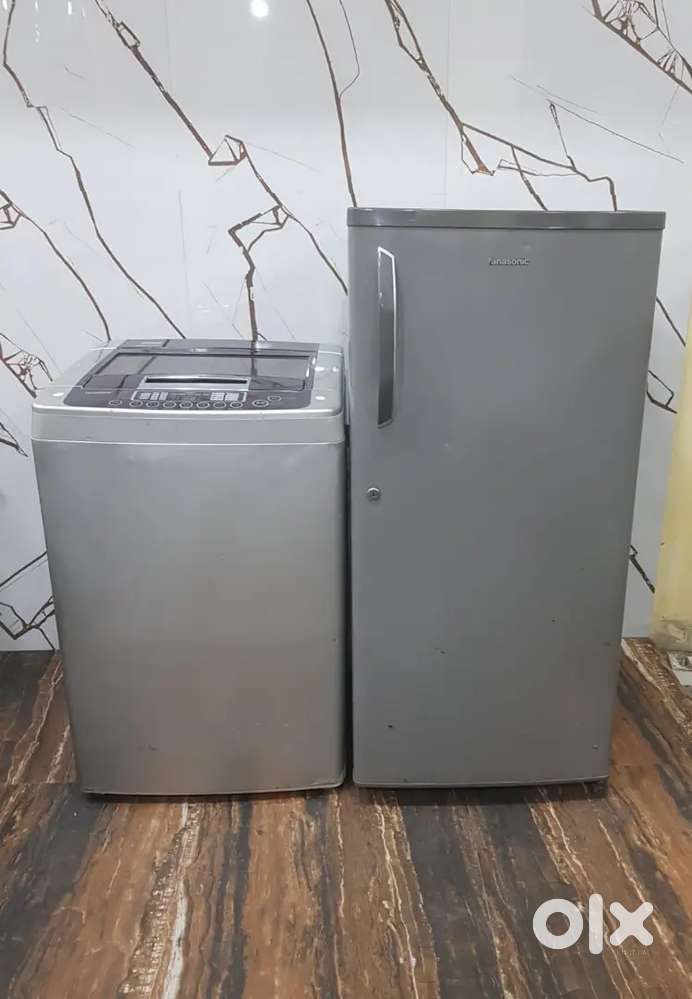Panasonic 192 ltrs single door refrigerator and lg washing machine
