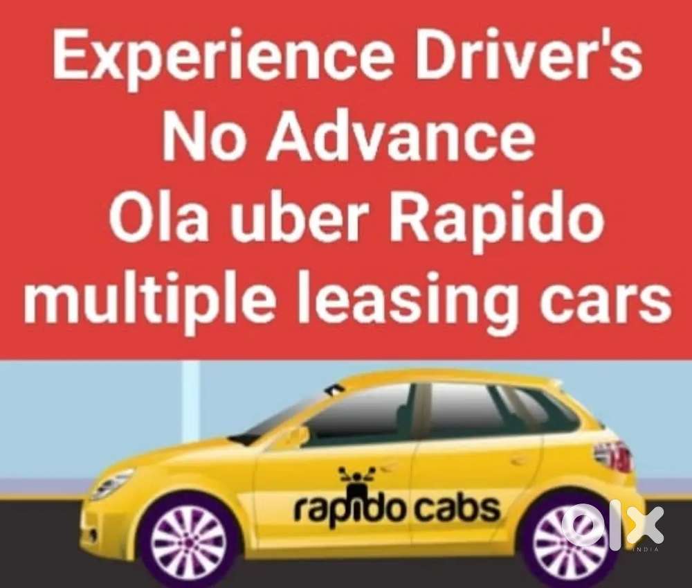 Rapido ola uber driver wanted