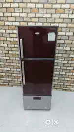 #792;Whirlpool 280 triple door proton maroon and silver colour fridge