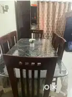 Premium Sagwan (Teak) Wood Dining Table with 6 Chairs