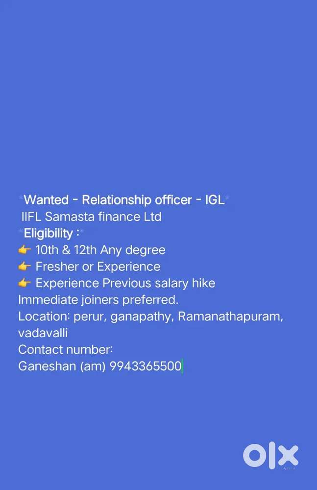 Customer relationship officer