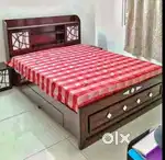 New queen size bed with storage With mattress in wholesale price Cod a