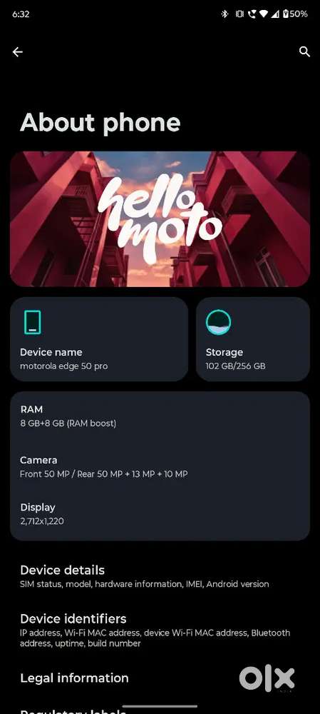 Motorola edge 50 pro for sale . Everything working good