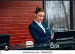 Office sitting job reception girl requirement
