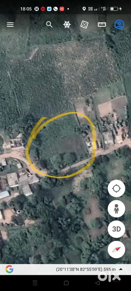 Aant plot avalv.for sale near chandotara 18 km from bangomund rai -bh