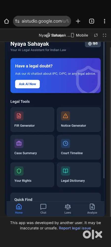 Al Web App Project for Sale (Computer Science).
