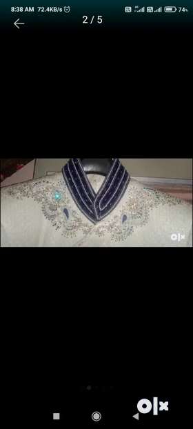 Sherwani pajami and dupattaBlue color Only 1 time usedContect me