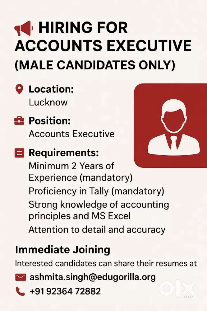 Urgent Requirement For  Accountant Location - Lucknow