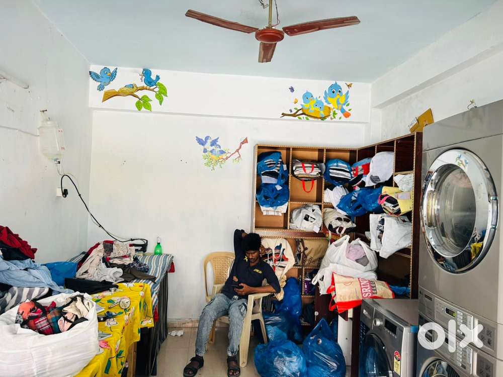 Clothes ironing shop inside