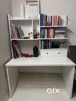 Multipurpose Table with Shelves & In-Built Drawer | Great Storage