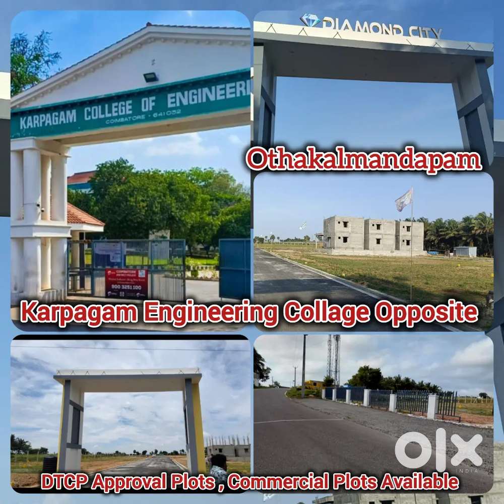Othakalmandapam Karpagam Engineering Collage Opposite DTCP plots sale