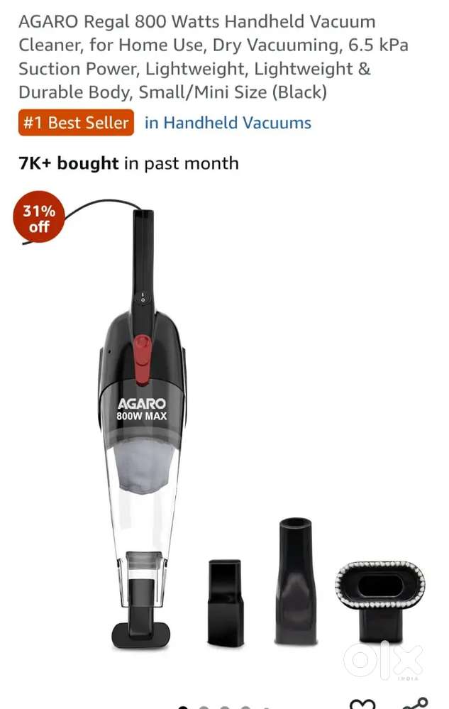 Agaro hand held vacuum cleaner 800 watts