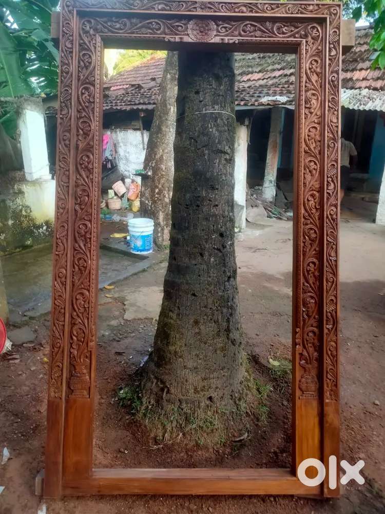 Teak wood Main door with daranda