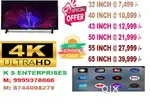 43 INCH SMART LED TV 4K UDH  @!  12,999 /-
