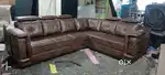 L shape sofa set with comfortable headrest and designing handle