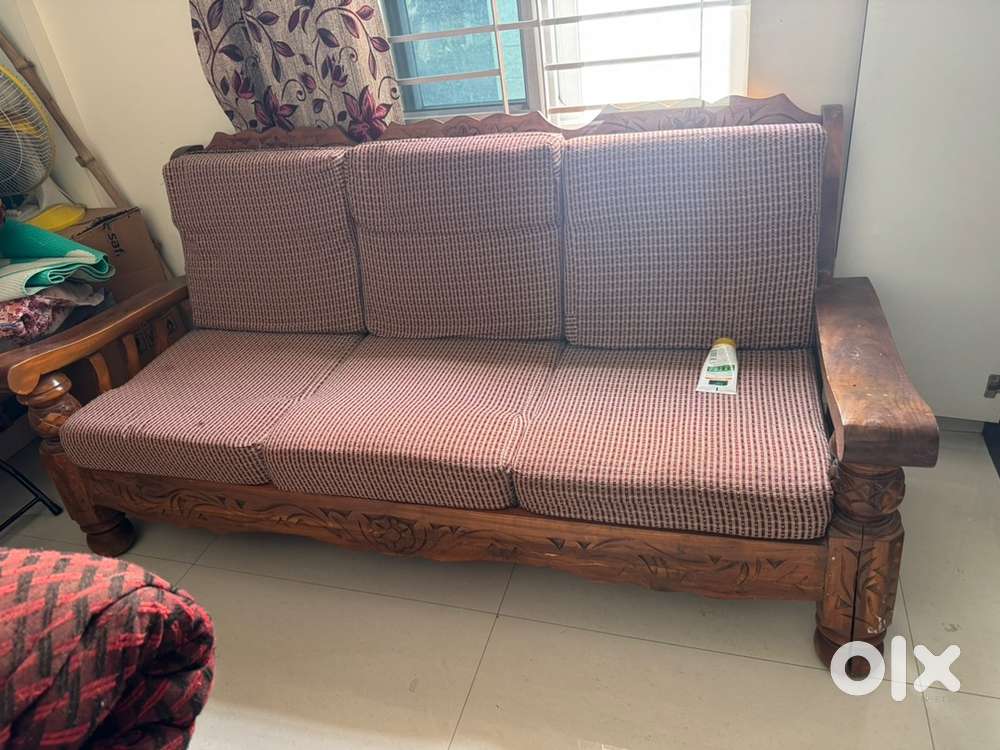 3+2 wooden sofa
