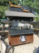 Wood look Food stall counter manufcaturer