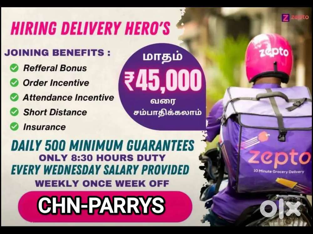 ZEPTO PARRYS EARN 30000₹ TO 45000₹ GROCERY & ELECTRONICS DELIVERY