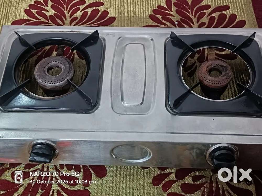 Manual Gas chulha with double burner