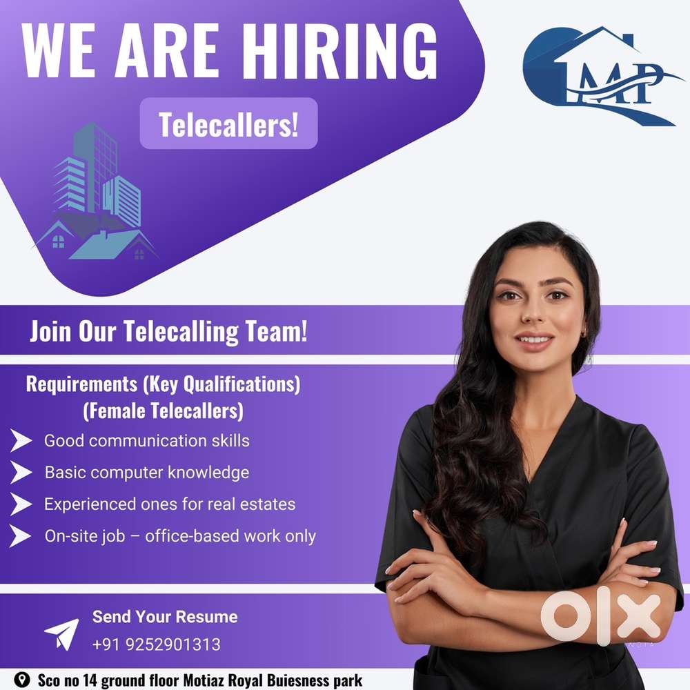 Need female tellecaller for real estate work