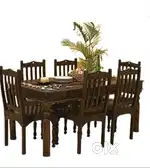 6 Seater wooden dining table plus 6 wooden chairs for sale