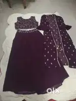 Three peec party wear plazo cort