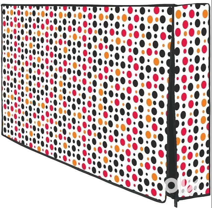 Acoma 43 Inch Waterproof PVC TV Cover with Transparent Layer Multi Dot