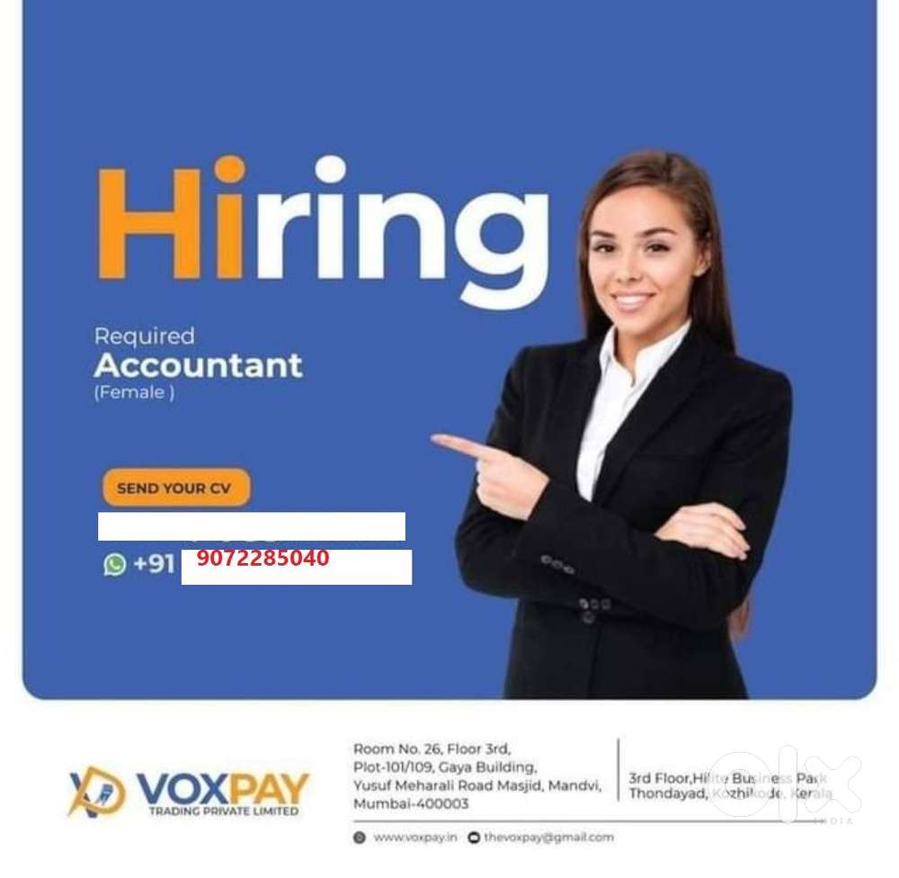 Junior Accountant – Restaurant (Kakkanad, Kochi)