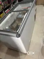 400 litre voltas deep freezer with glass top