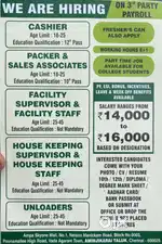 Picker / packer/ store sales associate to work in DMart