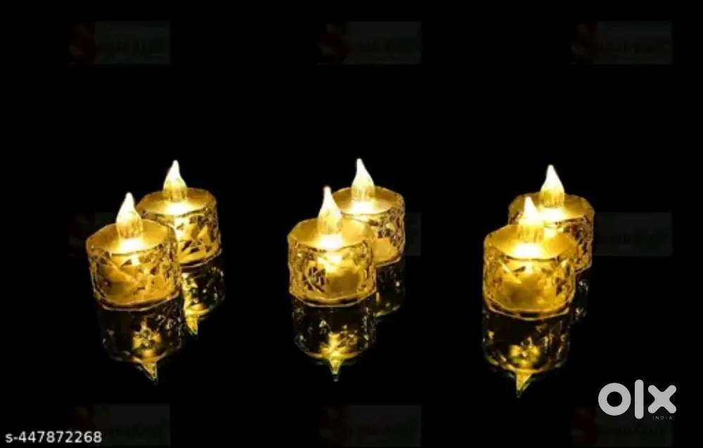 Safe Diwali Shine! Traders Crystal LED Candles (6 Pcs) brand new