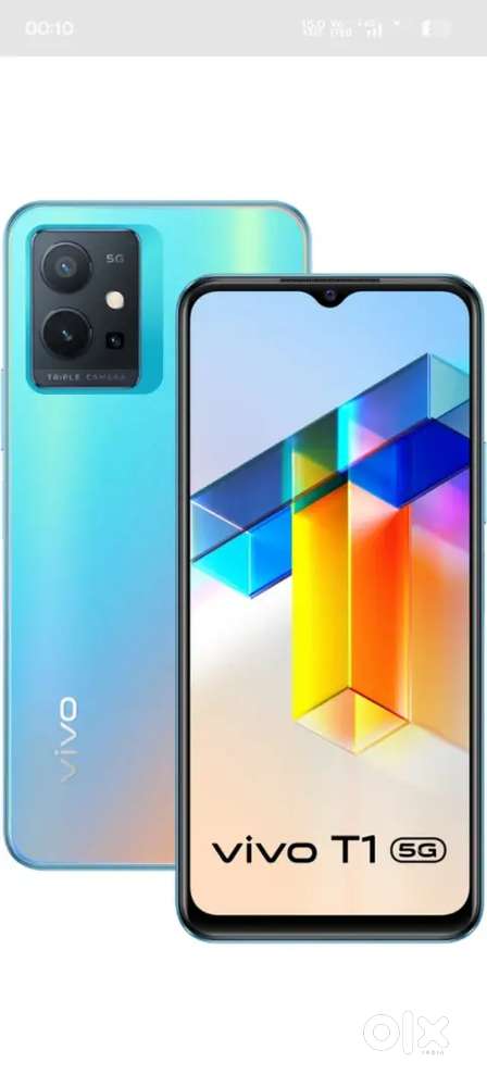 Vivo T1 5G with back cover and original charger