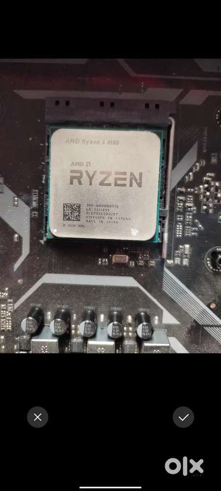 Ryzen 3 attached with motherboard +power supply + hdd 500GB