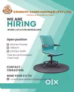 Required Kitchen Master, Kitchen Helper For sweet factory