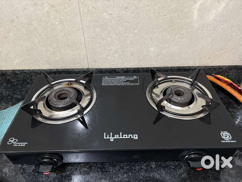 Lifelong 2 Burner Toughened Glass Gas Stove – Excellent Condition