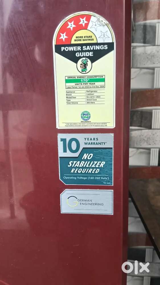 205 liter refrigerator