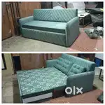 Brand new best quality 3 fold sofa cum bed with storage facility